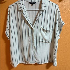 Velvet Heart Black and White Striped Top